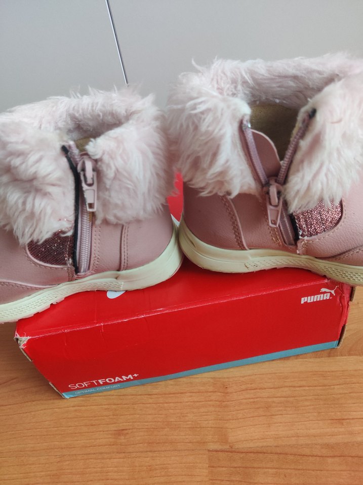 Kız Çocuk Pembe Kürklü Bot - Görsel 3