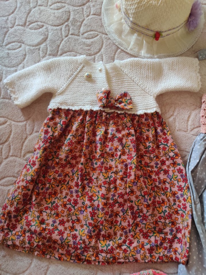 Kız Çocuk Bohem Tarz Örgü Hırka - Görsel 2