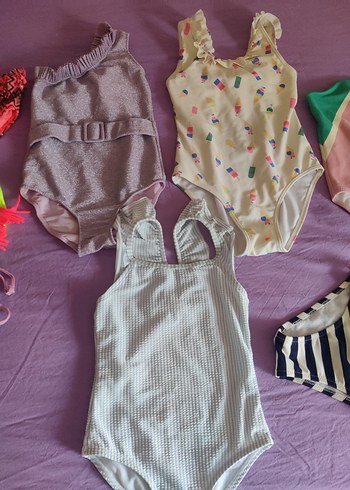 Çok Renkli Kız Çocuk Mayo ve Bikini Seti - Görsel 5