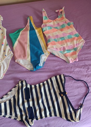 Çok Renkli Kız Çocuk Mayo ve Bikini Seti - Görsel 6