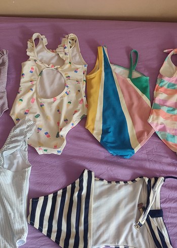 Çok Renkli Kız Çocuk Mayo ve Bikini Seti - Görsel 2