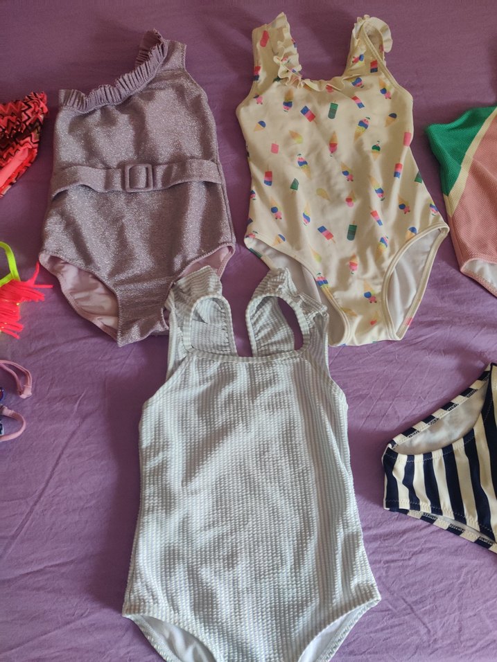 Çok Renkli Kız Çocuk Mayo ve Bikini Seti - Görsel 5