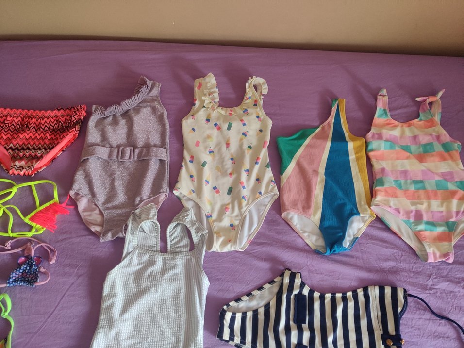 Çok Renkli Kız Çocuk Mayo ve Bikini Seti - Görsel 3