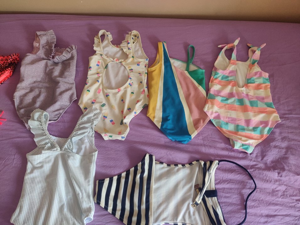 Çok Renkli Kız Çocuk Mayo ve Bikini Seti - Görsel 2