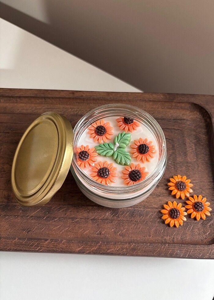 Ayçiçekli Soya Mum - Görsel 3