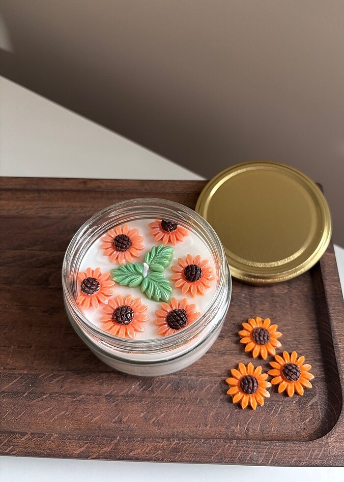 Ayçiçekli Soya Mum - Görsel 4