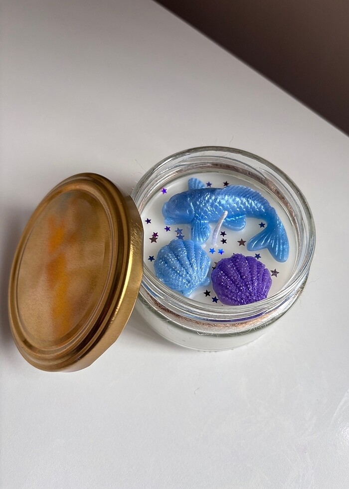 Okyanus Temalı Kokulu Soya Mum - Görsel 4