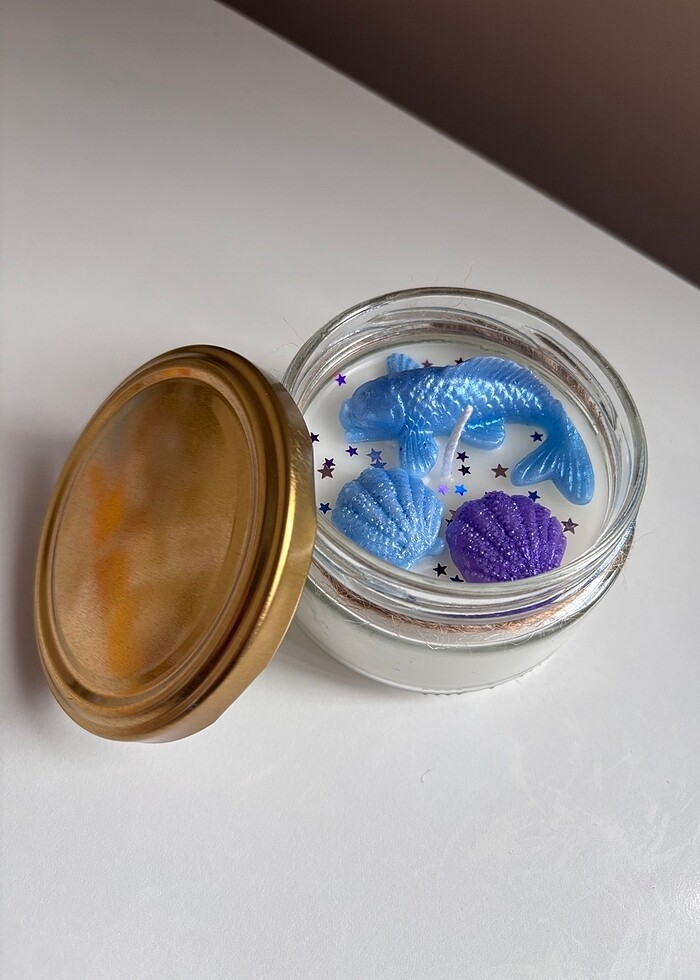 Okyanus Temalı Kokulu Soya Mum - Görsel 5