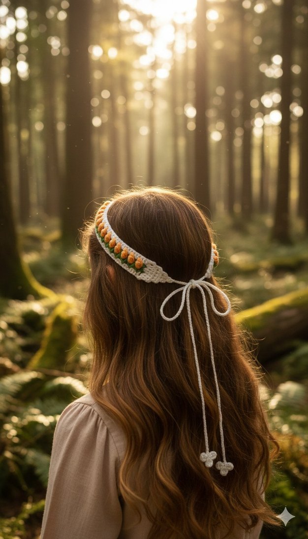 Lale modeli,çok renkli saç bandı. - Görsel 2