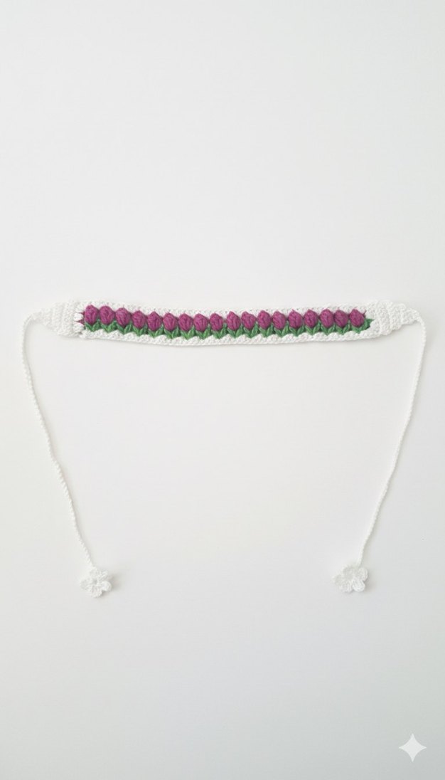 Lale modeli,çok renkli saç bandı. - Görsel 5