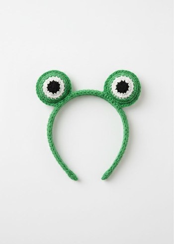 Örgü Kurbağa Gözlü Çocuk Saç Bandı,çocuk tacı - Görsel 3