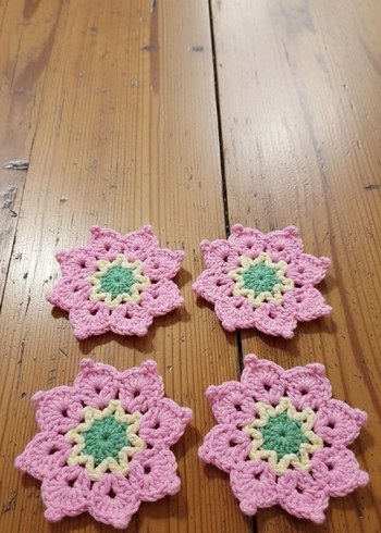 i El Örgüsü bardak altlığı,kahve fincan altlığı - Görsel 3