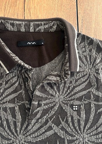 Avva Desenli Kahverengi Erkek Polo Tişört - Görsel 3