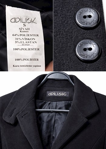 Adil İsik Düğmeli Siyah Kadın Kaban - Görsel 3