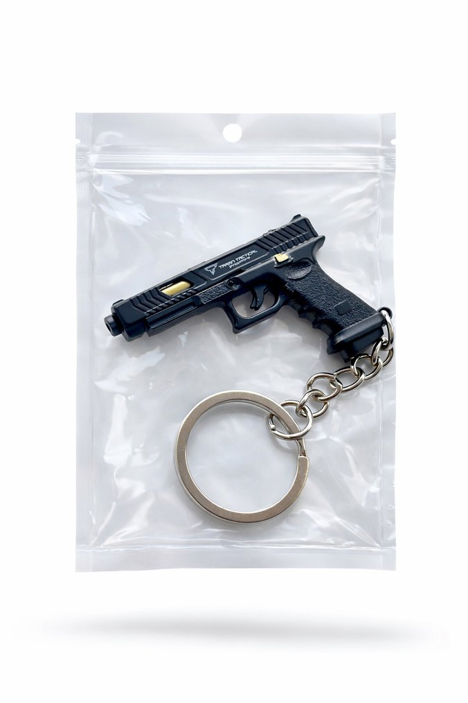 John Wick Siyah Tabanca Figürlü Anahtarlık - Görsel 2