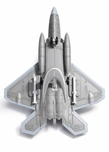 Gri Model Uçak Seti f-22 Raptor Model - Görsel 4