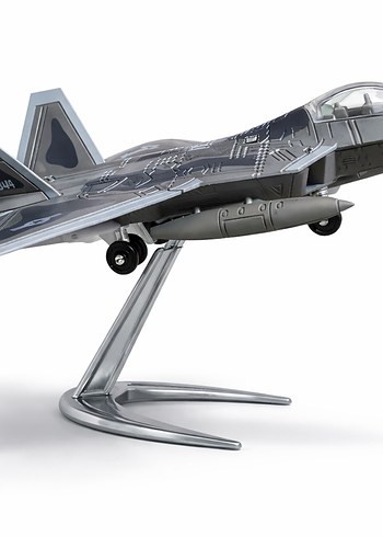 Gri Model Uçak Seti f-22 Raptor Model - Görsel 2