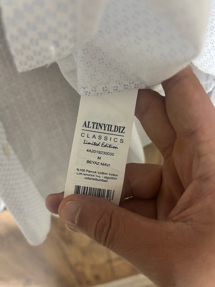 Altınyıldız Erkek Beyaz Düğmeli Uzun Kollu Gömlek - Görsel 3