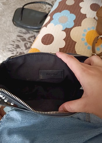 Beden Siyah Deri Rock Punk Kadın Çanta