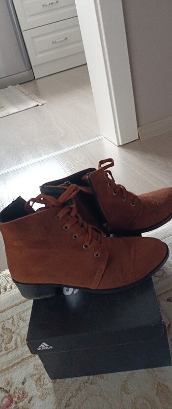 Süet taba rengi bot  - Görsel 6