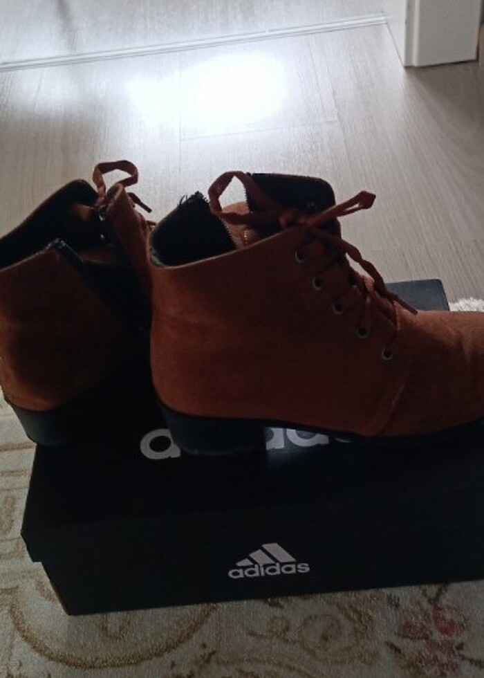 Süet taba rengi bot  - Görsel 2