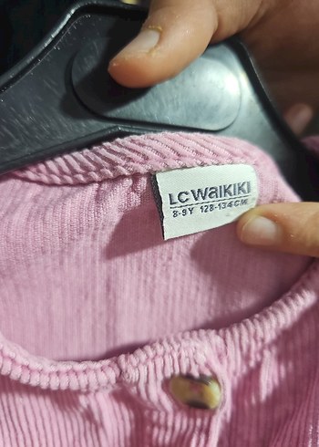 Kız Çocuk Düğmeli kadife Elbise - Görsel 4