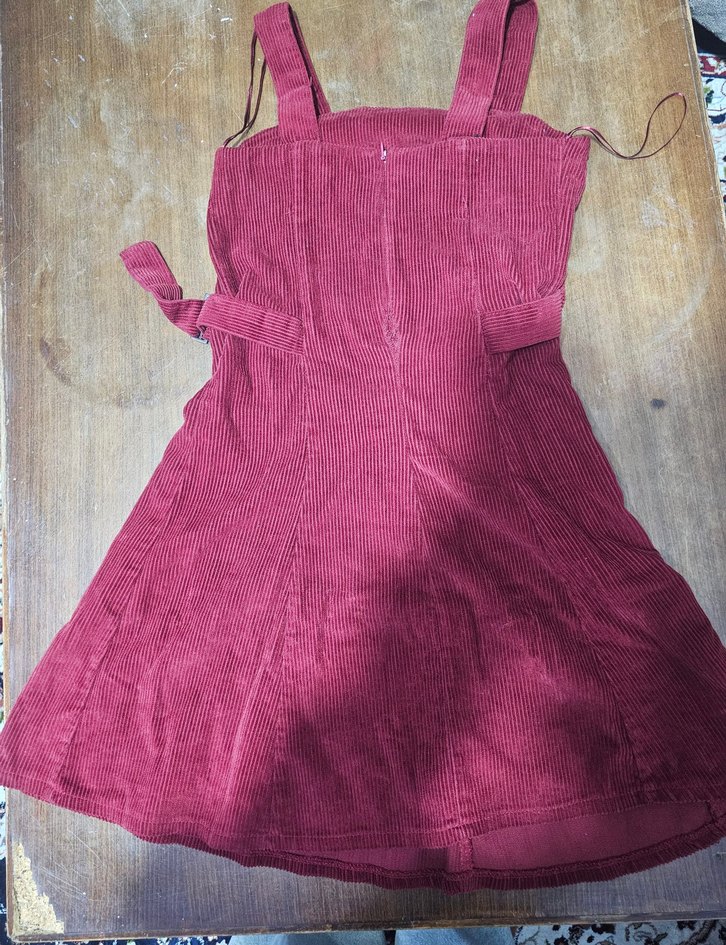 Kız Çocuk İnce Askılı kadife Elbise - Görsel 2