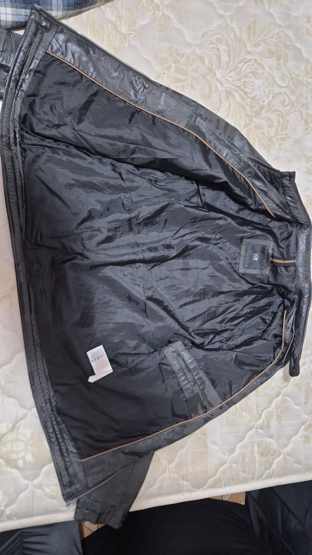 Erkek Siyah Deri Ceket - Görsel 2