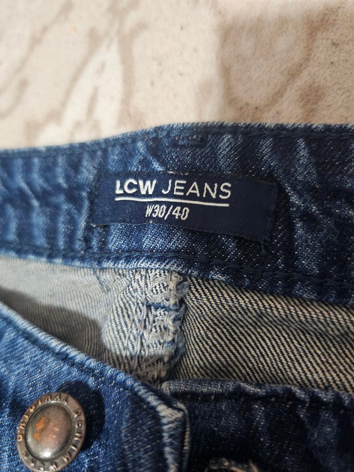 Kadın Lacivert Bol Kesim Kot Pantolon - Görsel 2