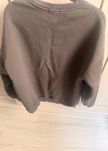 Diğer Gri Kadın Sweatshirt Uzun Kollu Salaş Kesim
