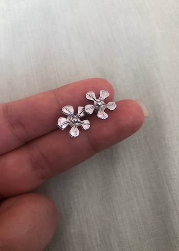 Mini Gümüş Renkli Minimalist Küpe Seti - Görsel 2