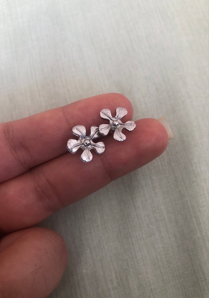 Mini Gümüş Renkli Minimalist Küpe Seti - Görsel 2