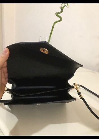 Minimalist Siyah Deri Kadın Çanta - Görsel 3