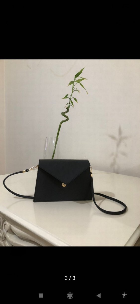 Minimalist Siyah Deri Kadın Çanta - Görsel 2