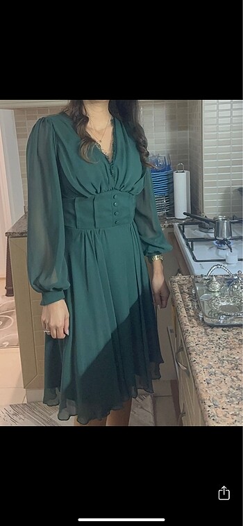 Tasarım şifon elbise