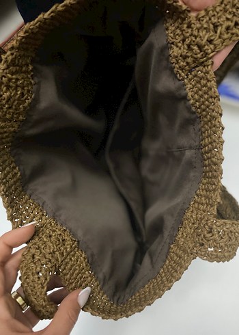 Kahverengi Örgü Kadın Çanta - Görsel 2