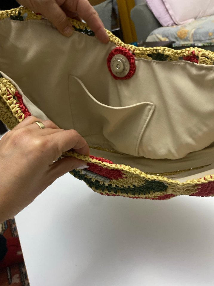 Renkli Nakışlı Bohem Örgü Kadın Çanta - Görsel 3