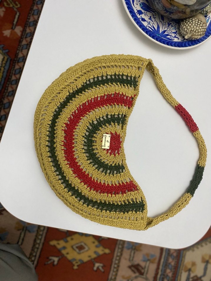 Renkli Nakışlı Bohem Örgü Kadın Çanta - Görsel 2