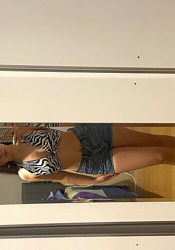 zebra desenli bluz