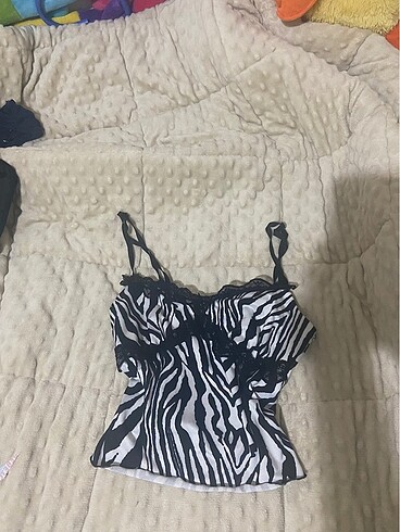 Sheinside zebra desenli üst