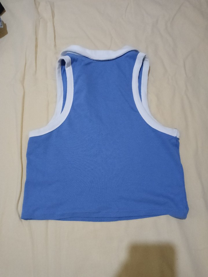 Mavi Baskılı Atlet Yaka Üst - Görsel 2