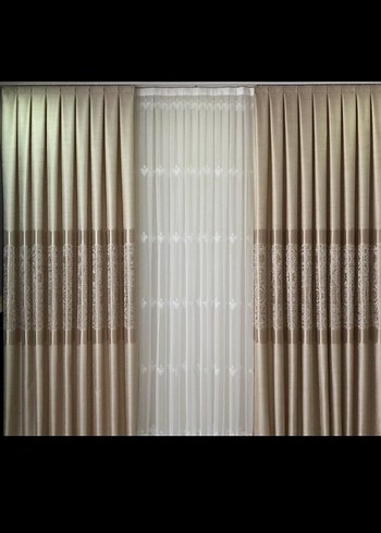 Beyaz Bohem Nakışlı Perde Püskülü - Görsel 3