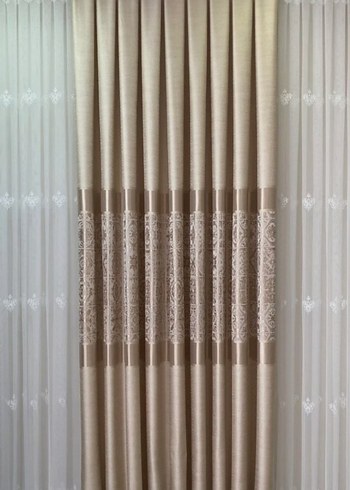 Beyaz Bohem Nakışlı Perde Püskülü - Görsel 4