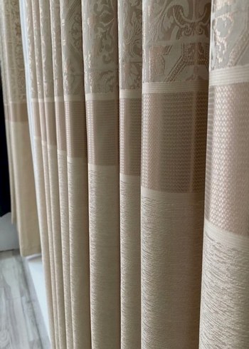 Beyaz Bohem Nakışlı Perde Püskülü - Görsel 2