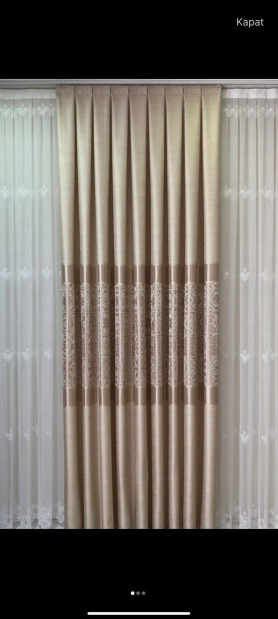 Beyaz Bohem Nakışlı Perde Püskülü - Görsel 4