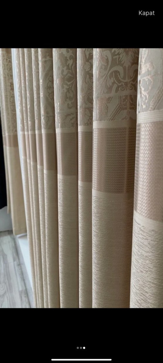 Beyaz Bohem Nakışlı Perde Püskülü - Görsel 2