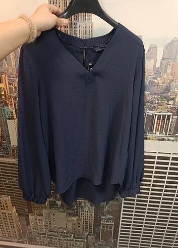 m Beden lacivert Renk M&S collecTion bluz