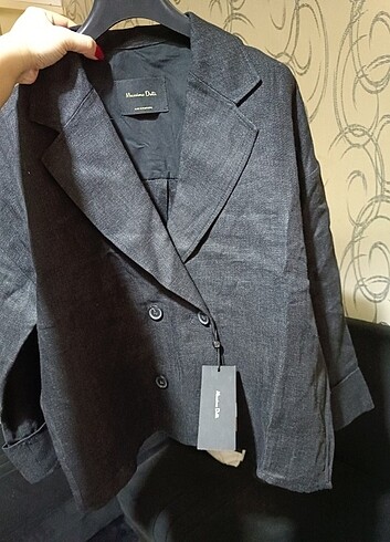 Massimo dutti 0 yün kumaş blazer - Görsel 7