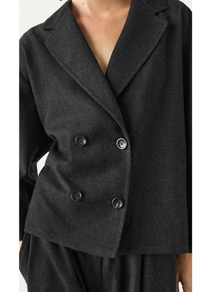 Massimo dutti 0 yün kumaş blazer  - Görsel 5