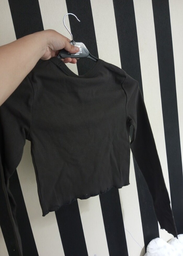 Uzun çoluk crop Bershka  - Görsel 4